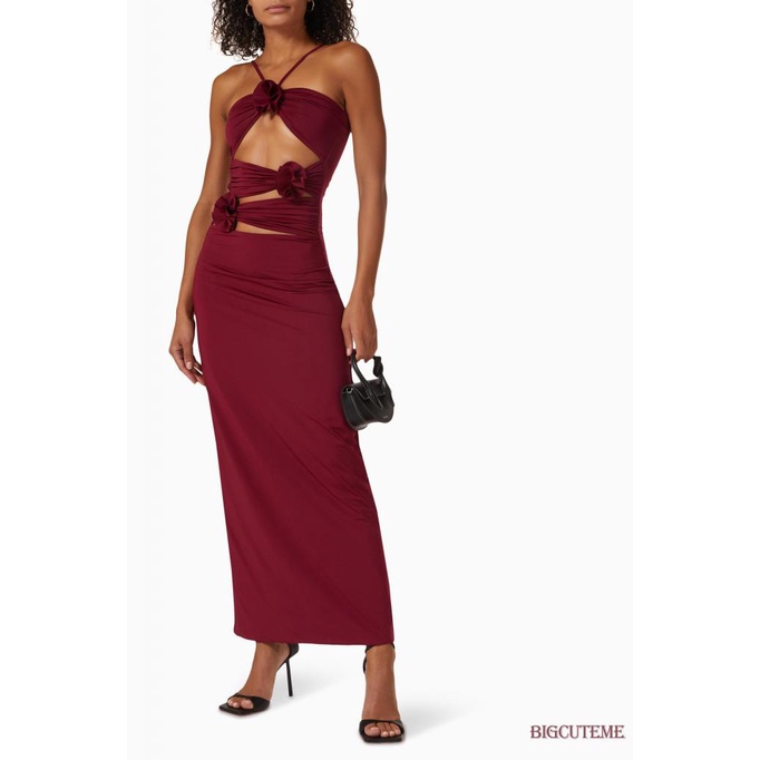 [] Đầm Dài Không Tay Dáng Ôm Hở Lưng Màu Đen Thời Trang Mùa Hè Cho Nữ