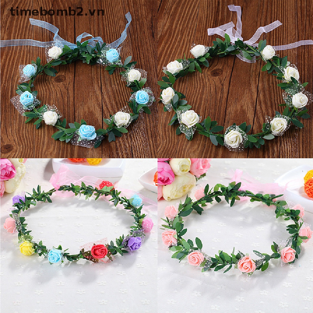 { # Băng Đô Cài Tóc Hình Hoa Hồng Ngọt Ngào Thời Trang Cho Cô Dâu