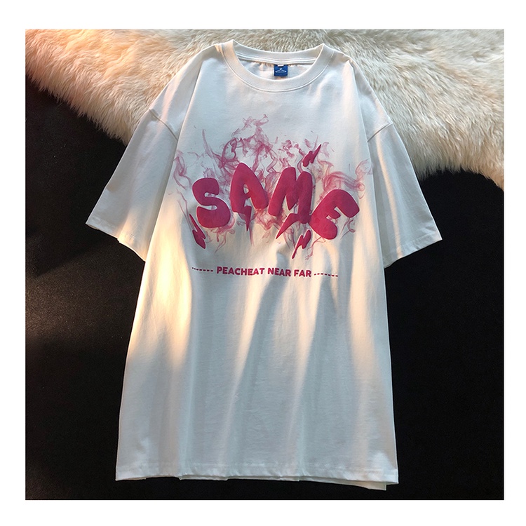 Áo Thun Tay Ngắn Nhuộm Màu Dáng Rộng Phong Cách Hip Hop Thời Trang Mùa Hè Cho Nữ