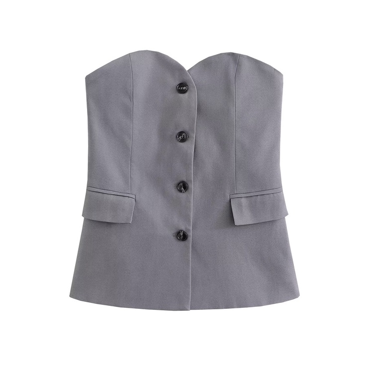 Áo Ống Zara 2023 Ôm Dáng Không Tay Phong Cách Âu Mỹ Thời Trang Mùa Xuân 2023