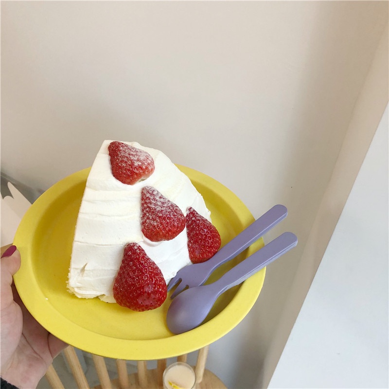 Cô gái dễ thương trái tim Macaron màu đĩa salad đĩa tráng miệng đĩa JOY391
