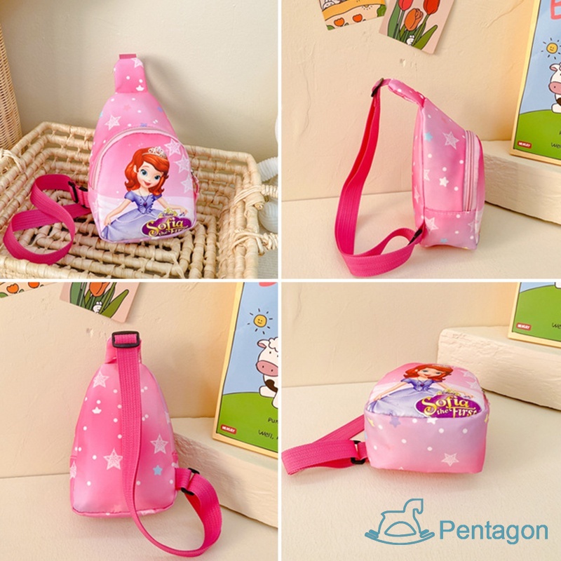 Túi Đeo Chéo Ngực Nhỏ Gọn In Họa Tiết Hoạt Hình Thời Trang Cho Bé