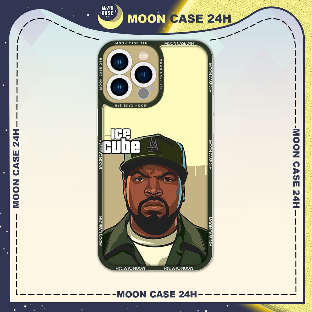 Ốp lưng iphone cạnh vuông MOON CASE 24H GTA 5 Hip Hop Ice Cube Art 6/7/8plus/x/xs/11/12/13/14pro/plus/promax