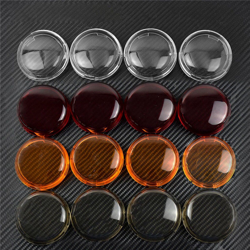 Bộ 5 Phụ Kiện: 4 Ốp Đèn Xi Nhan + 1 Vòng Đệm 7 Inch Cho Xe Mô Tô