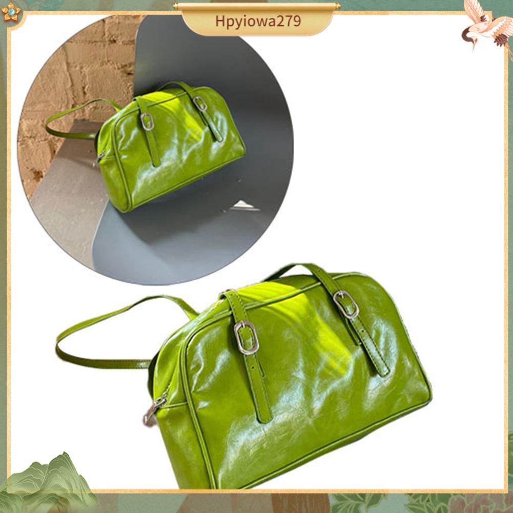 Túi Đeo Chéo Da PU Chống Thấm Nước Sức Chứa Lớn Phong Cách Vintage