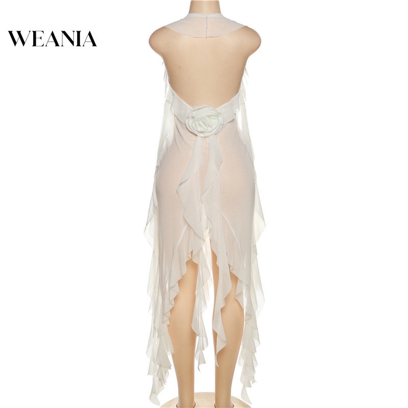 Áo Ren Lưới Cổ Thấp Hở Lưng Quyến Rũ Cho Nữ