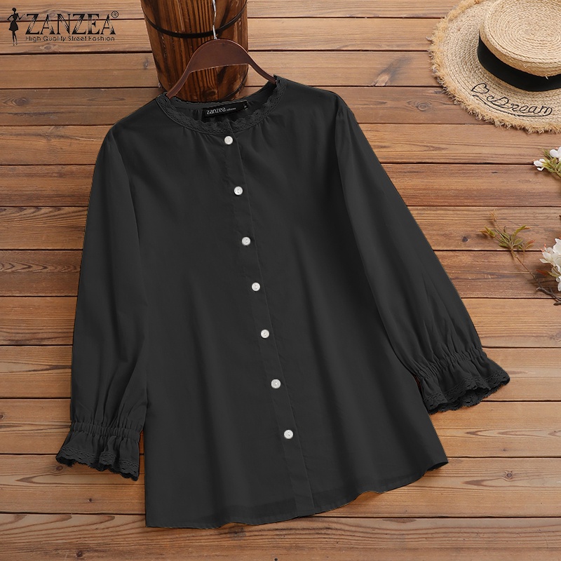 Zanzea Áo Nữ Tay Dài Phối Ren Thời Trang Quyến Rũ
