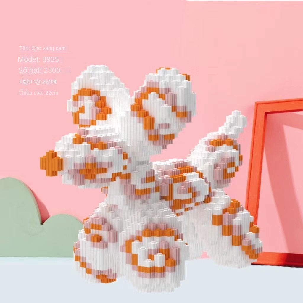 Bộ Đồ Chơi Lắp Ráp Hình Chú Chó Thổi Bong Bóng Dễ Thương Cho Người Lớn Và Trẻ Em