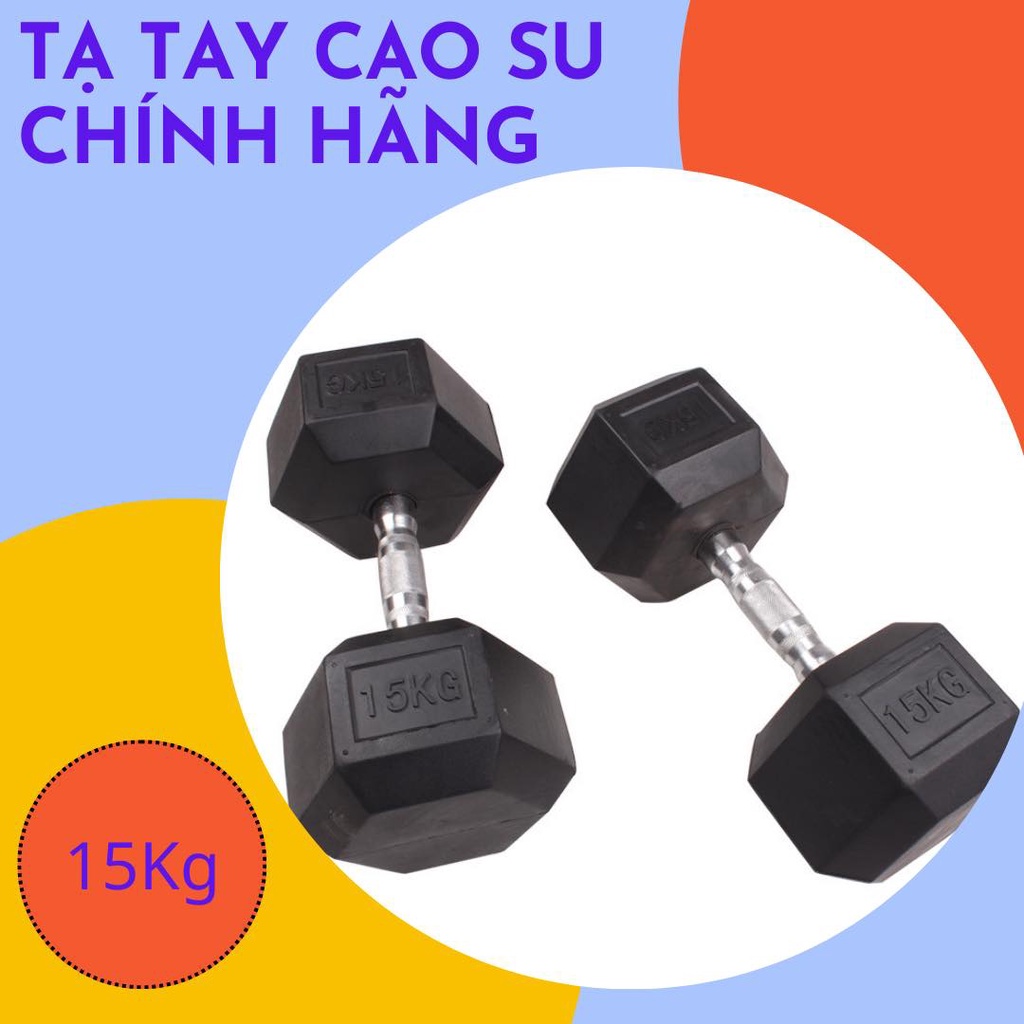 Tạ tập tay 15kg-30kg- Tạ đơn lõi gang đặc bọc cao su cao cấp thể dục tại nhà -Giao hàng nhanh