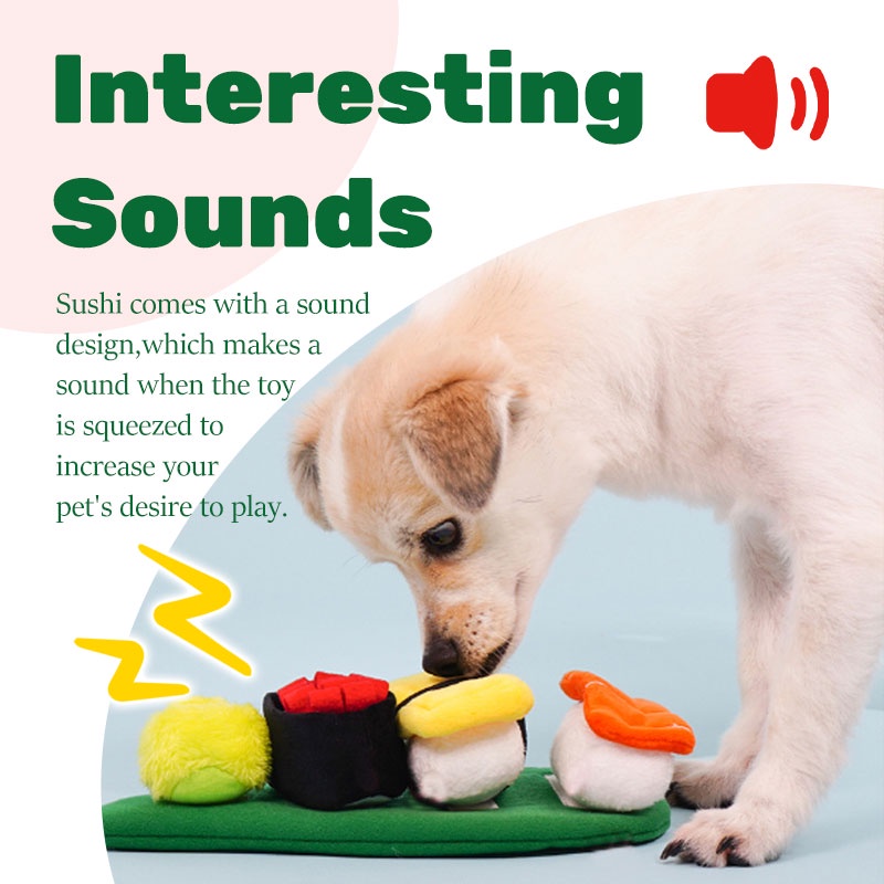 HamshMoc Đồ chơi nhồi bông luyện tập ăn chậm  cải thiện hít mùi mềm mại tương tác vui nhộn dành cho cún cưng