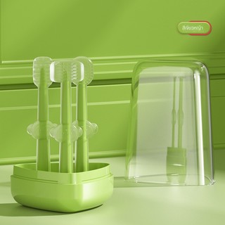 Bàn Chải Đánh Răng silicone Ba Mảnh Cho Bé