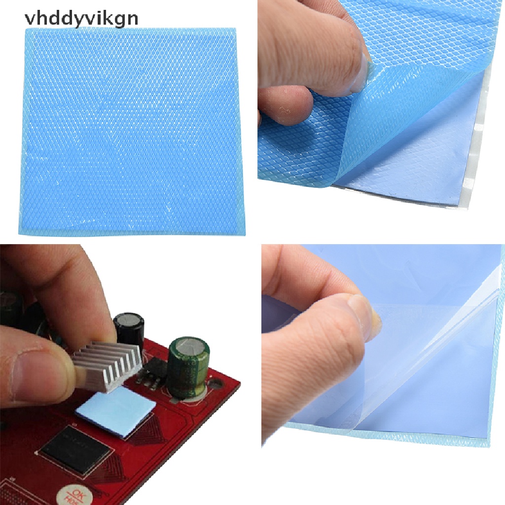 Tấm Tản Nhiệt Màu Xanh Dương Bằng Silicon Kích Thước 100mmx100mmx1mm Tiện Dụng