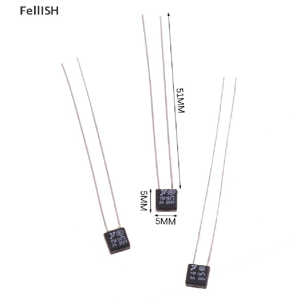 Set 10 Cầu Chì Động Cơ Quạt Vuông Màu Đen 2A 250V 115 120 125 130 135 140 145 150 Độ 439br