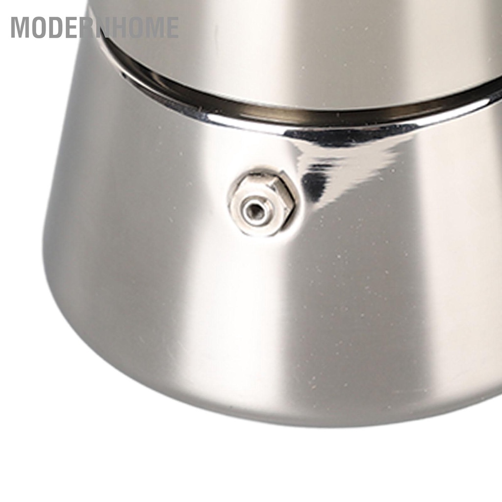 ModernHome Moka Pot Mặt Kính Pha Lê Thép Không Gỉ Bếp Cổ Điển Ý Cà Phê Cho 6 Ly