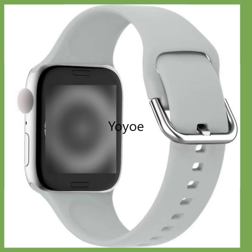 Dây Đeo Đồng Hồ Bằng Silicone Khóa Sắt 45mm 41mm 49mm 44mm 40mm 42mm 38mm 49 45 Mm Cho iwatch 8 Ultra Series 7 Se 6 5 4 3 2 1