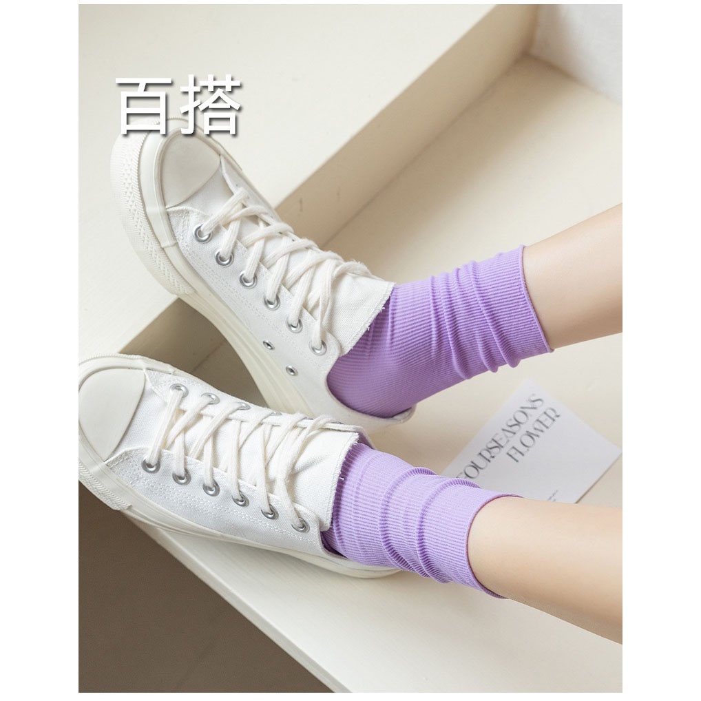 Vớ Cổ Cao Thoáng Khí Thời Trang Phong Cách Hàn Quốc Cho Nữ