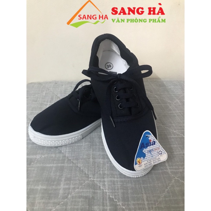Giày Bata Vải Asia Nữ có Cột Dây Xanh Size 37/38/39