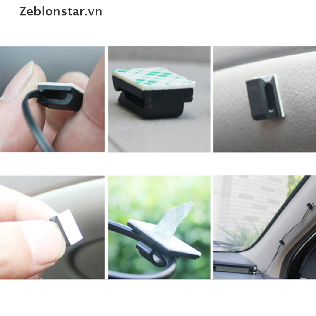 Bộ 10 Kẹp Giữ Dây Cáp Gọn Gàng Trên Xe Hơi Tiện Dụng