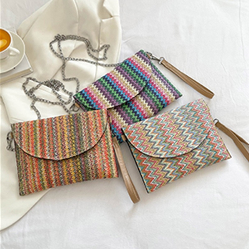 Túi Đeo Chéo Dệt Kim Phong Cách Retro Thời Trang Dành Cho Nữ