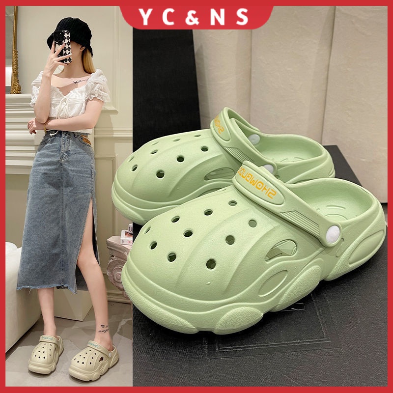 ❤Tàu 24h❤Dép Xăng Đan Chống Trượt Thiết Kế Đục Lỗ Thời Trang Mùa Hè Cho Nữ