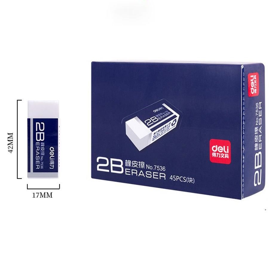 Gôm tẩy chì 2B Deli 7536 tẩy vẽ mỹ thuật, làm bài viết K24- BUTDEP.NET