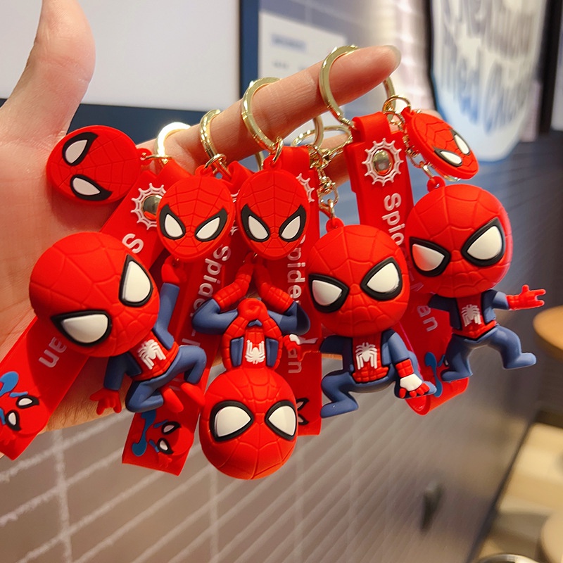 Móc Khóa Hình Người Nhện Hoạt Hình Marvel Trang Trí Điện Thoại / Túi Xách / Xe Hơi