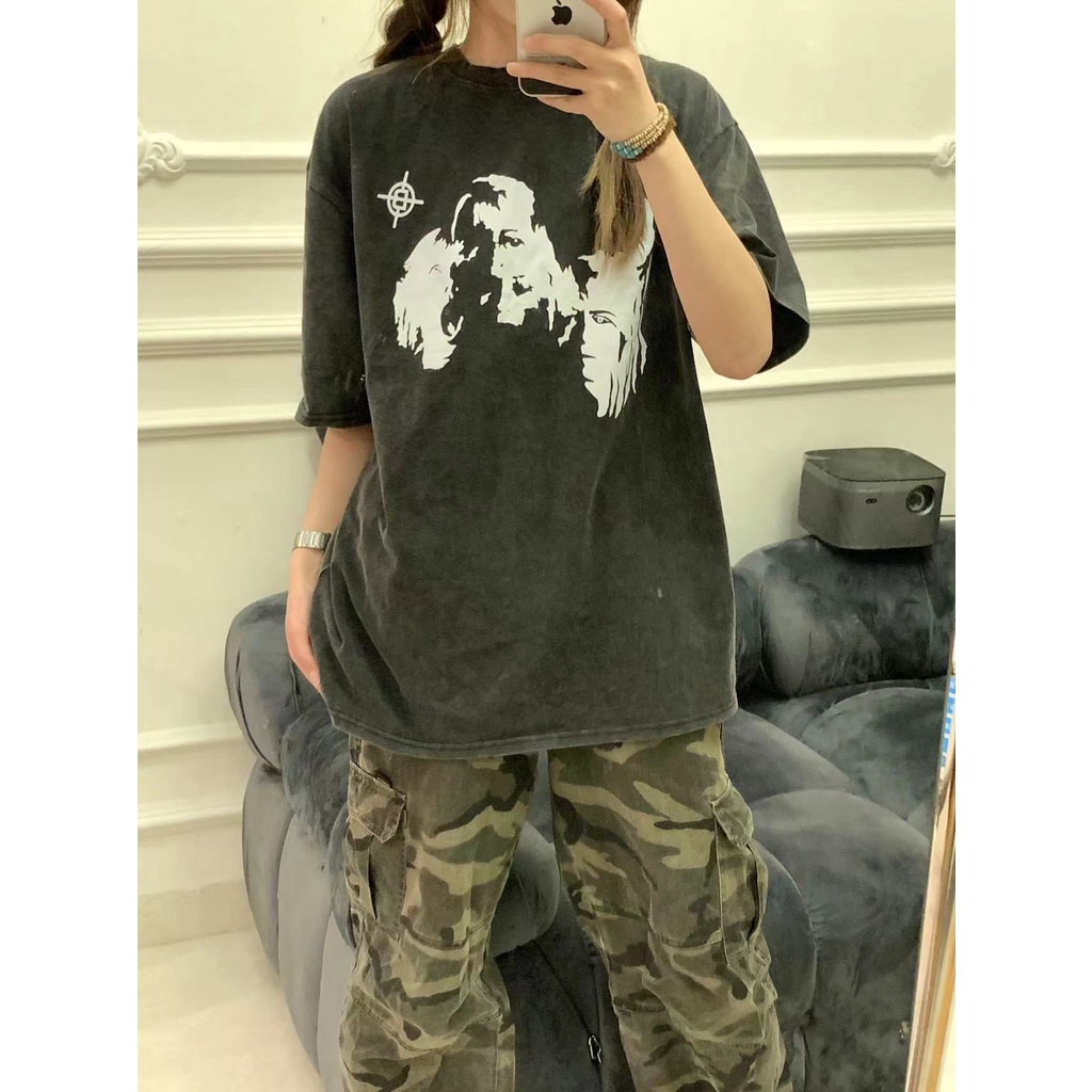 NRVP Áo Thun Đen 100% Cotton Tay Ngắn Dáng Rộng Phong Cách Hàn Quốc Cho Nữ Có Size 5XL