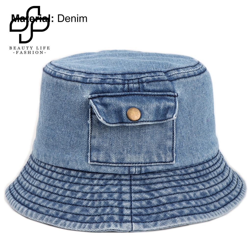 Nón Tai Bèo Denim Chống Nắng Siêu Nhẹ Có Túi Thời Trang Cho Cuộc Sống Hàng Ngày