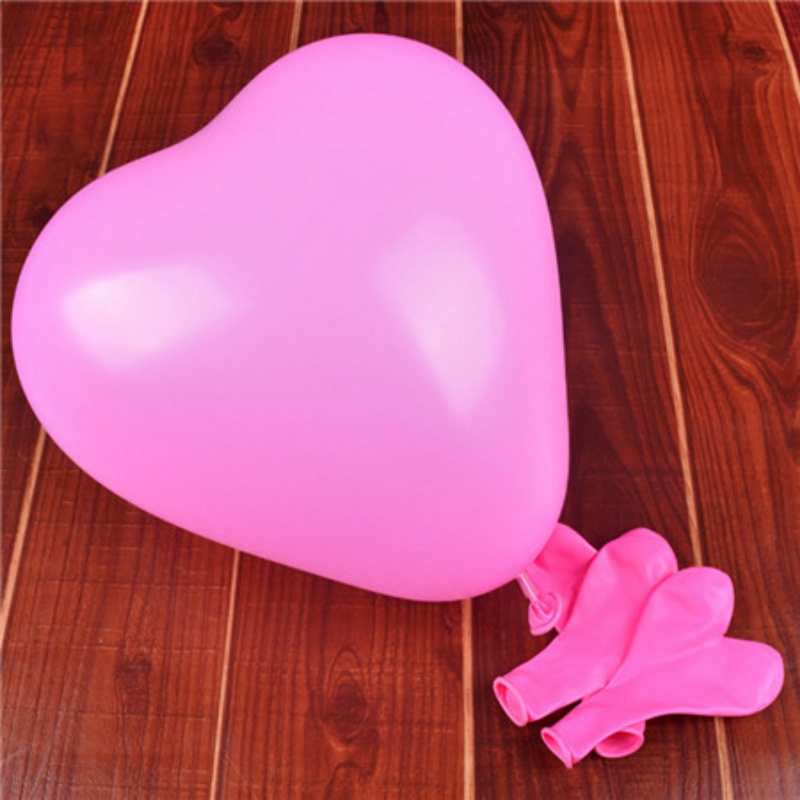 Set 10 Bong Bóng 12 Inches In Hình Trái Tim Xinh Xắn Dùng Để Trang Trí Tiệc Cưới / Sinh Nhật / Valentines