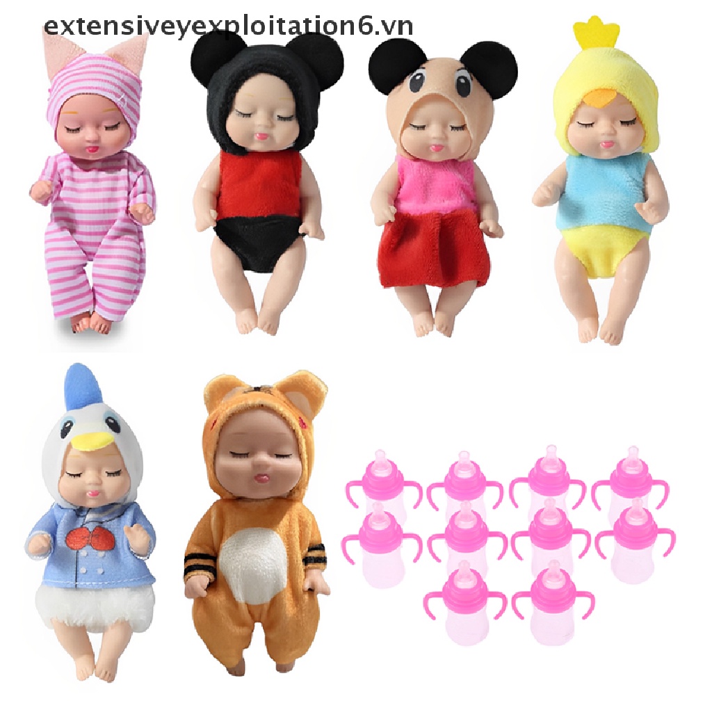 Đồ Chơi Búp Bê Em Bé Đang Ngủ Mini 11cm