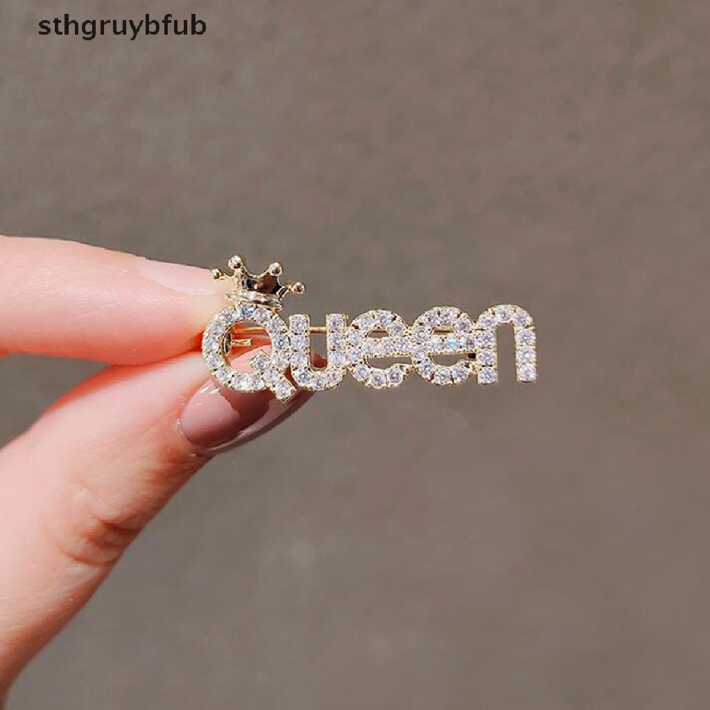 Ghim Cài Áo Hình Chữ Cái Đính Đá Thời Trang Dành Cho Nữ