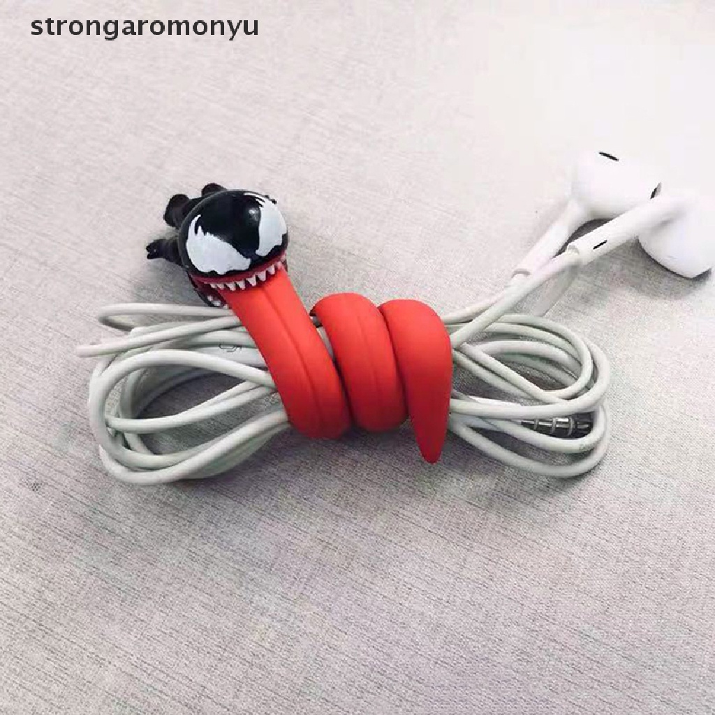 Yu Giá Đỡ Dây Cáp Tai Nghe Đồ Chơi Mô Hình Nhân Vật Venom Trong Phim The Avengers Vui Nhộn Trang Trí Cá Tính USB Winder n