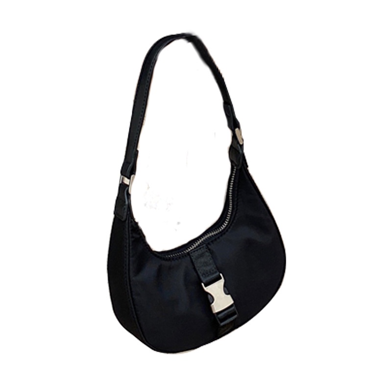 Túi Xách Đeo Vai Chất Liệu Nylon Màu Đen Thời Trang 2023 Dành Cho Nữ