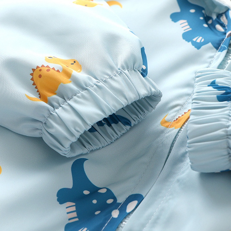 Áo Khoác Chống Nắng Thoáng Khí Có Khóa Kéo In Họa Tiết Khủng Long / Thỏ Dễ Thương Cho Bé 0-4 Tuổi