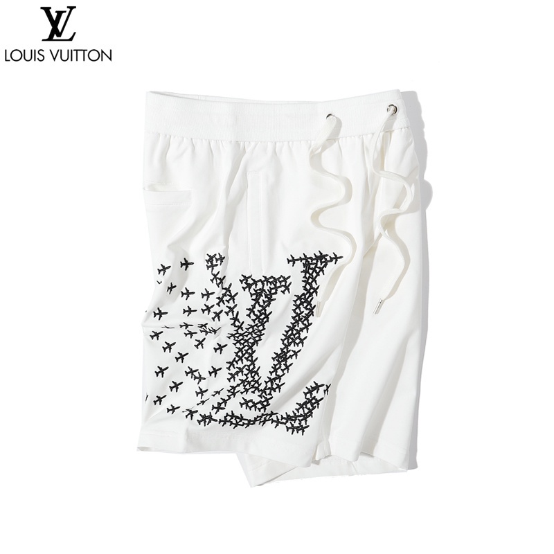 L &amp; V - Quần Short Thêu Họa Tiết Máy Bay Cao Cấp Thời Trang Đường Phố Mới Nhất Dành Cho Nam Và Nữ Cùng Phong Cách