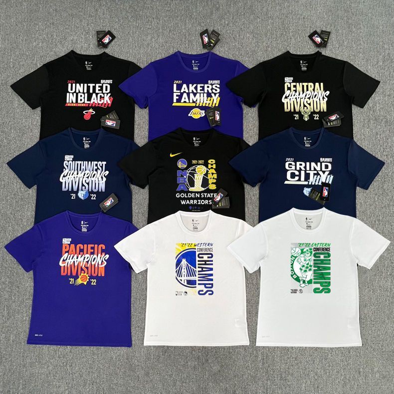 Áo Thun Thể Thao Tay Ngắn In Chữ Warriors Chất Liệu Nhanh Khô Cao Cấp Thời Trang