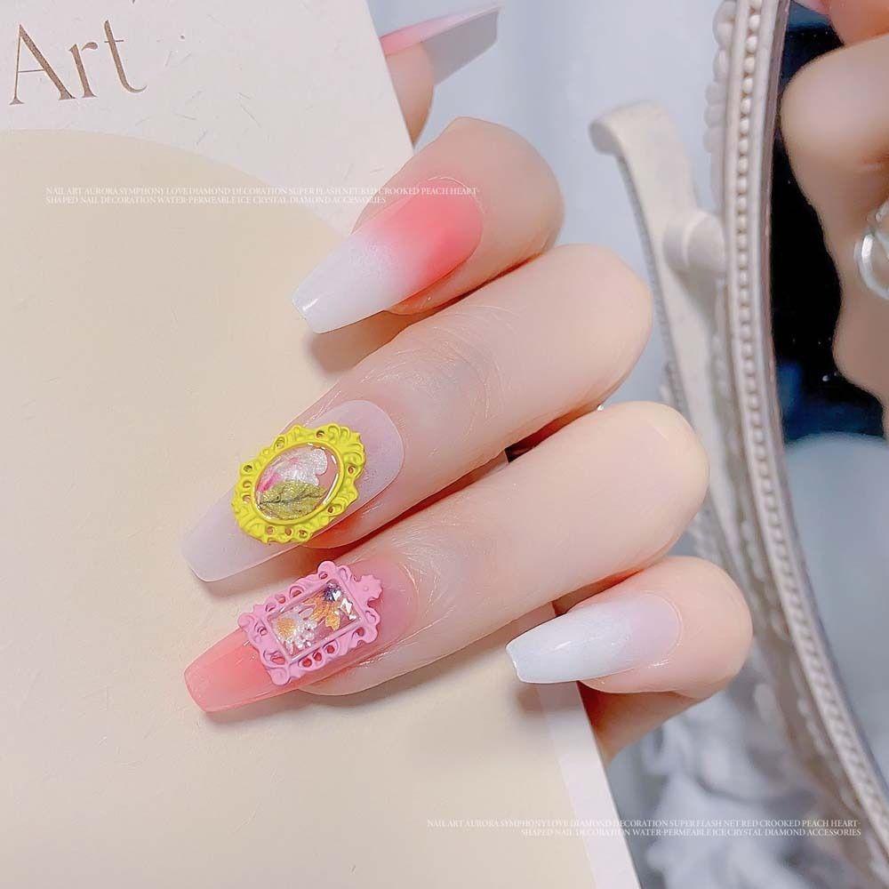 Khung Kim Loại Trang Trí Móng Tay Phong Cách Vintage|Phụ Kiện Trang Trí Móng Tay Nhiều Màu Sắc Bắt Mắt Tiện Dụng