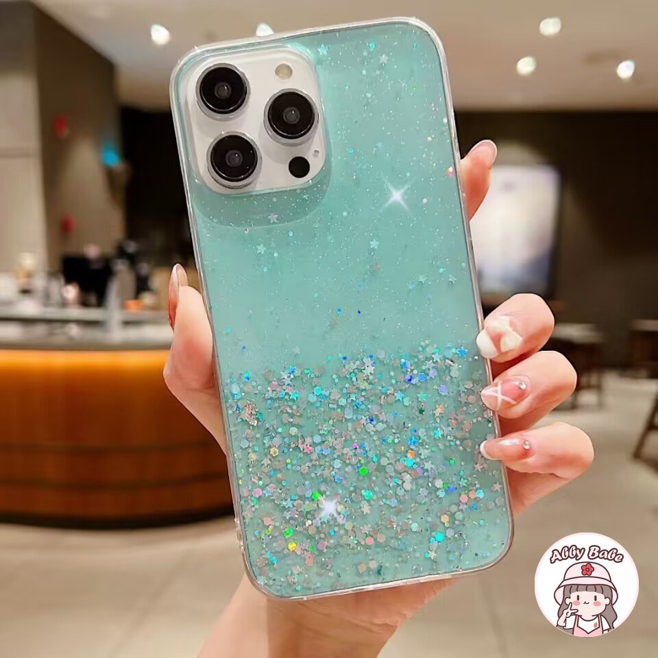 Ốp Điện Thoại TPU Mềm Trong Suốt Đính Đá Lấp Lánh Chống Mồ Hôi Cho IPhone 14 Pro Max 13 12 11 Pro Max