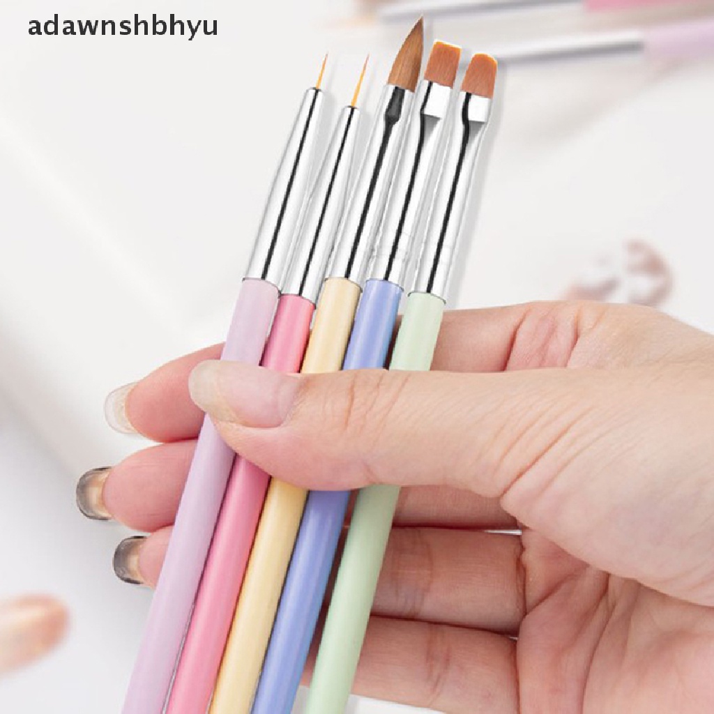 Cọ Vẽ Trang Trí Móng Tay Đầu Tròn Bằng Kim Loại Chuyên Dụng