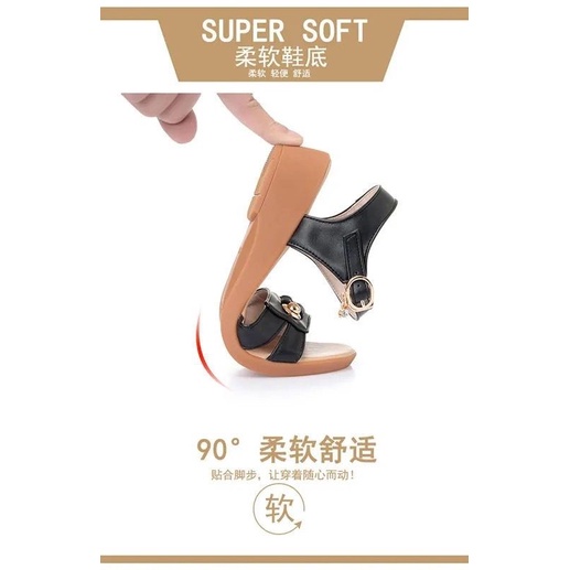 Sandal Da Mềm Thời Trang Mùa Hè 2023 Cho Phụ Nữ Trung Niên