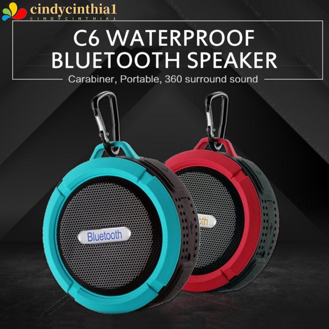 Loa Bluetooth Cind C6 Ip65 Chống Thấm Nước Có Cốc Hút Chân Không Tiện Dụng