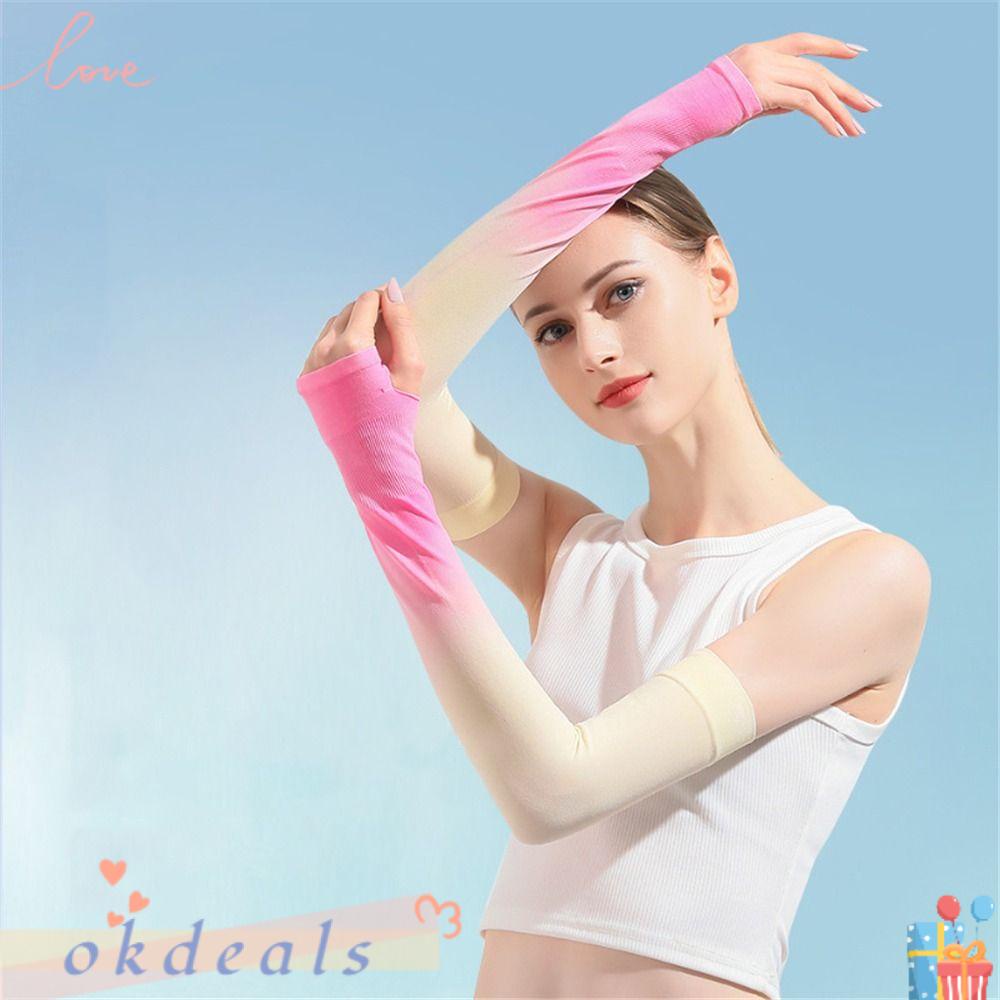 Ống Tay Áo Chống Nắng Màu Gradient Cá Tính Sự Bảo Vệ