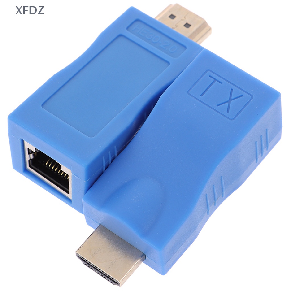 Bộ 2 Đầu Chuyển Đổi HDMI 1080P Sang RJ45 Cat 6 Mạng LAN Màu Xanh Dương