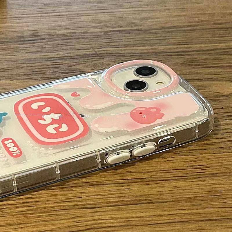 ✅Ốp Điện Thoại Mềm Trong Suốt In Hình Que Kem Dâu Cho iPhone 14 / 13promax 12 / 11pro xr / xs / 8Plus 1ZOH
