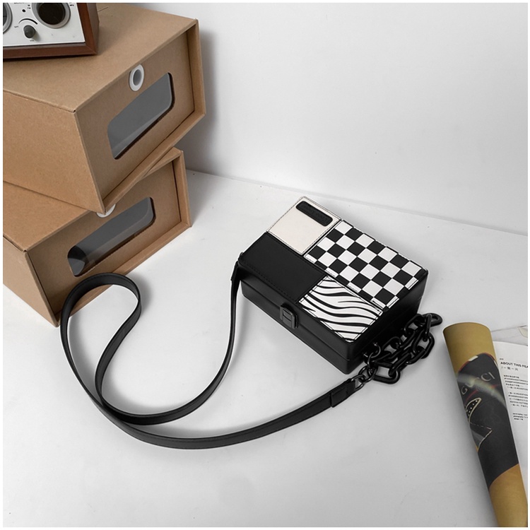 Túi Hộp Đeo JASMIN NOIR Chéo In Họa Tiết Ngựa Vằn / Hình Học Thời Trang Cho Nữ