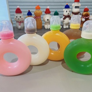 High temperature resistant QQ teapot student sports portable mother and infant heat resistant circular nipple kettle round teacup