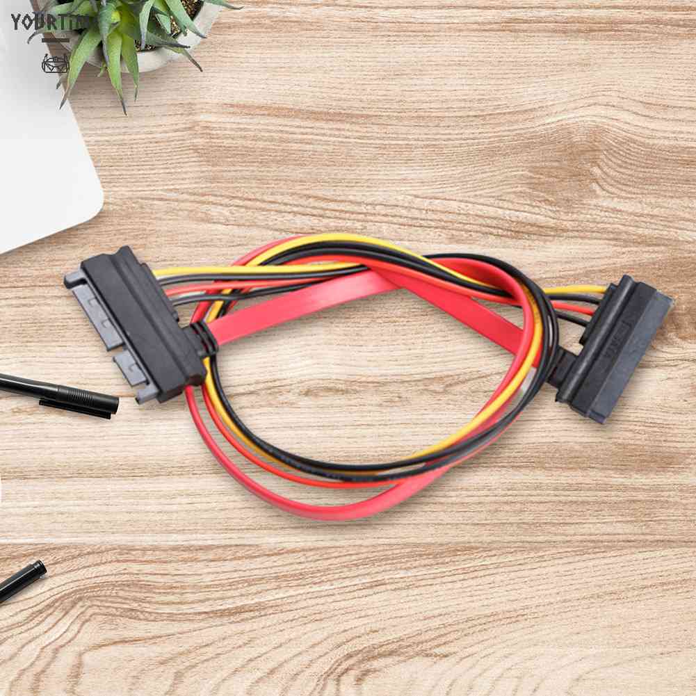 Cáp Mở Rộng Kết Nối Dữ Liệu SATA 45CM 22 pin Sang Ổ Cắm 7 + 15 pin 45CM
