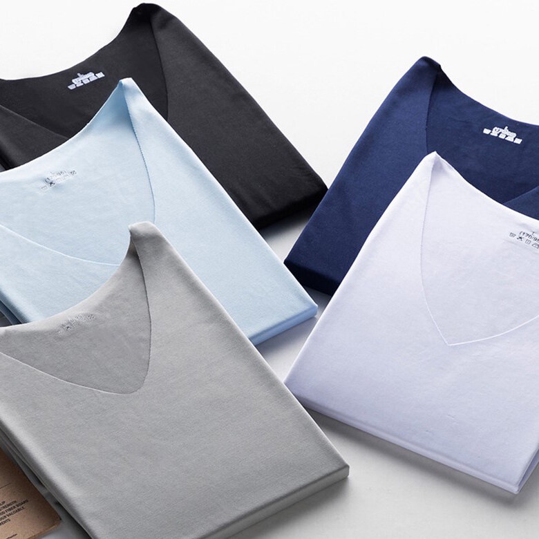 Áo Thun Thể Thao Ngắn Tay Cổ Chữ V Chất Vải Khô Thoáng Nhanh Thời Trang Xuân Hè Cho Nam Size M-5XL