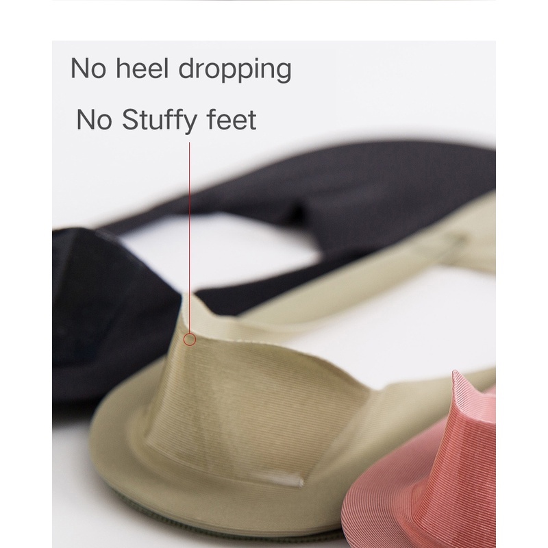 Set 3 Đôi Vớ Thuyền Bằng Silicone Chống Trượt Thời Trang Mùa Hè Dành Cho Nữ