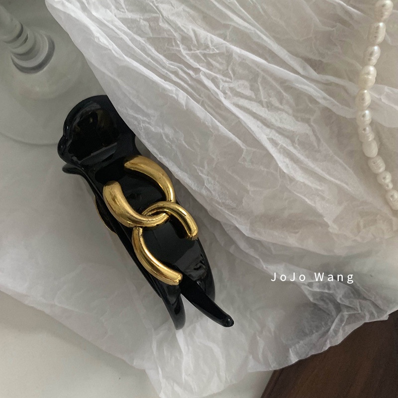 Kẹp Tóc Ngắn Màu Vàng Phong Cách Hàn Quốc Cổ Điển Thời Trang Cho Nữ